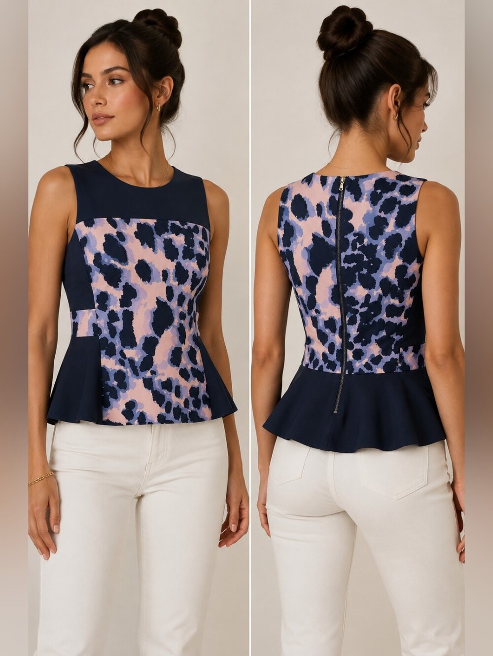 CLUB MONACO | Sleeveless Peplum blouse/top Size 2